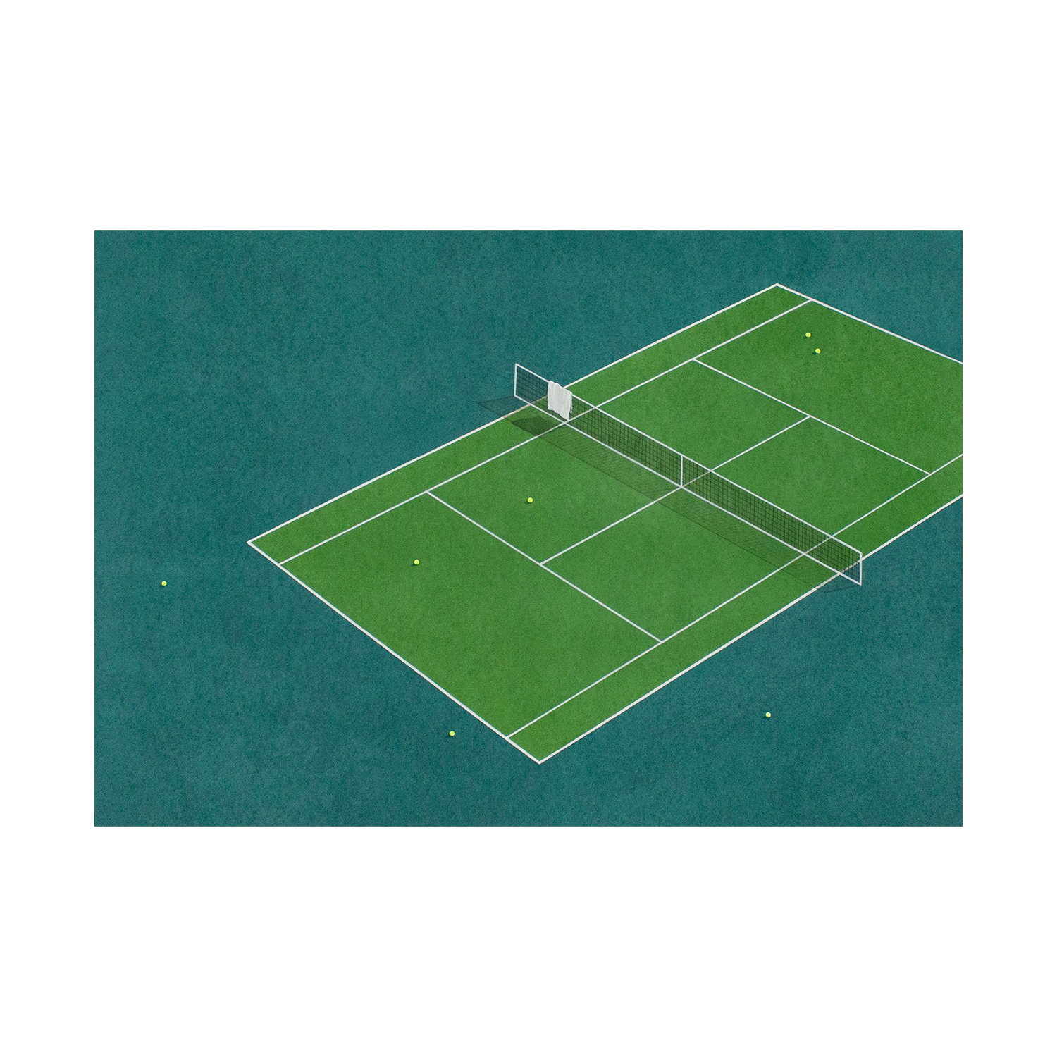 Tennis-Court,-2021,-Ink-on-paper,-68-x-53cm -