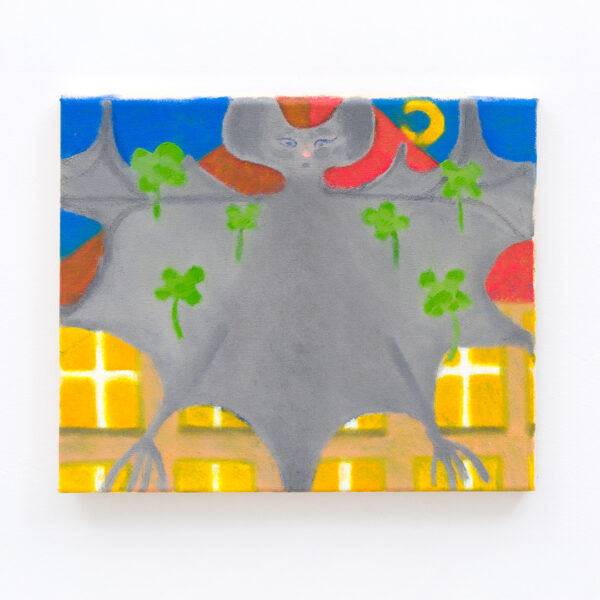 Fledermaus vor dem Haus