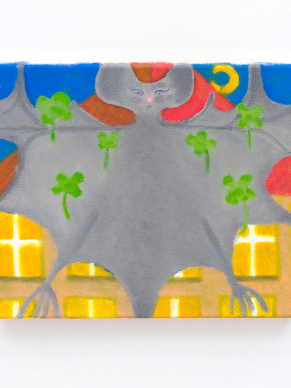 Fledermaus vor dem Haus